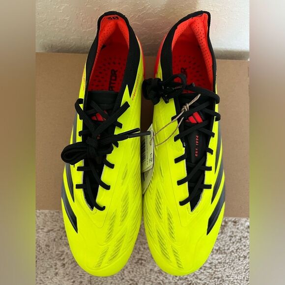 Adidas Soccer Cleats Predator Elite FG Yellow Pink - Picture 6 of 12